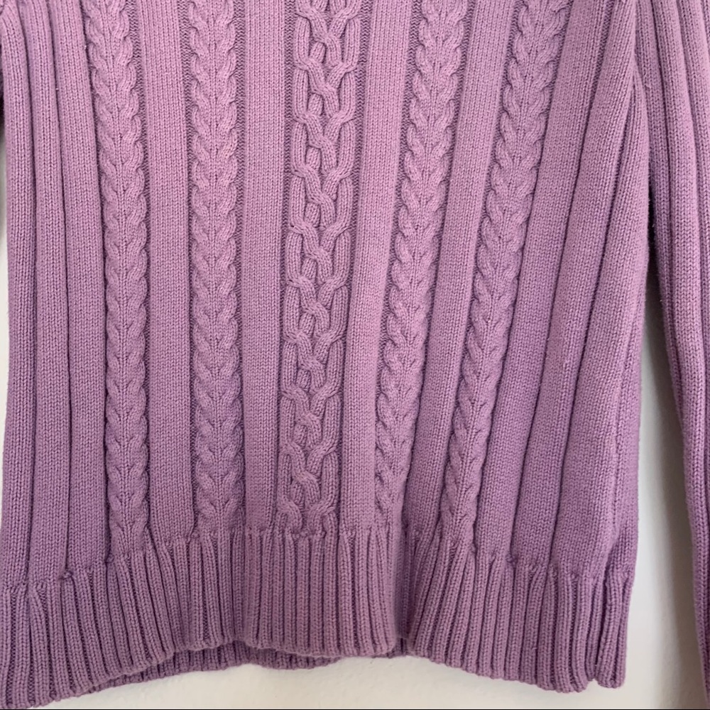 Van Heusen Long Sleeve Purple Crewneck Sweater - Picture 4 of 6